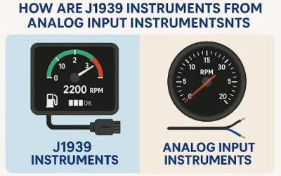 How are J1939 instruments different from analog input instruments