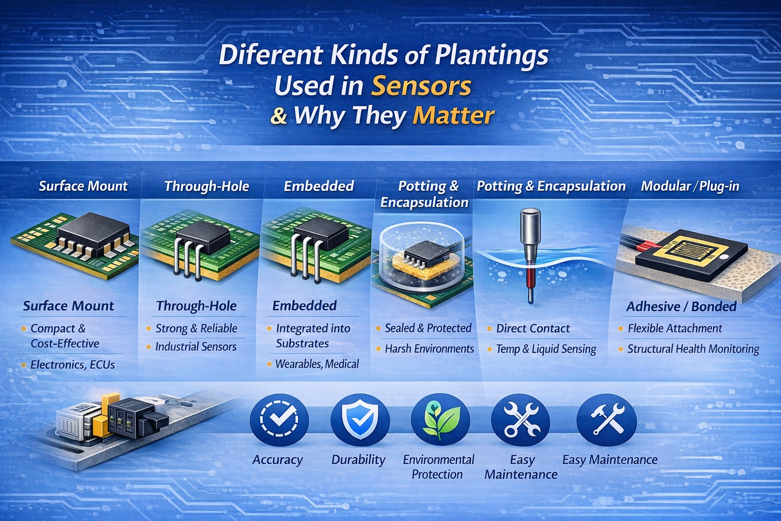 What are different kinds of Platings used in Sensors and Why?