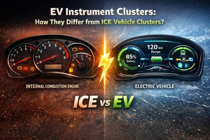 EV Instrument Clusters: How They Differ from ICE Vehicle Clusters?