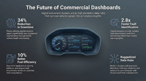 How Digital Instrument Clusters Are Shaping the Future of Commercial Vehicle Dashboards?