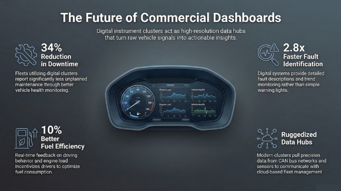 How Digital Instrument Clusters Are Shaping the Future of Commercial Vehicle Dashboards?