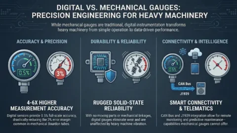 Digital Gauges vs Mechanical Gauges in Heavy Machinery: A Technical Comparison
