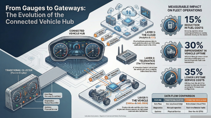 The Role of Instrument Clusters in Connected Vehicle Ecosystems and Telematics Integration